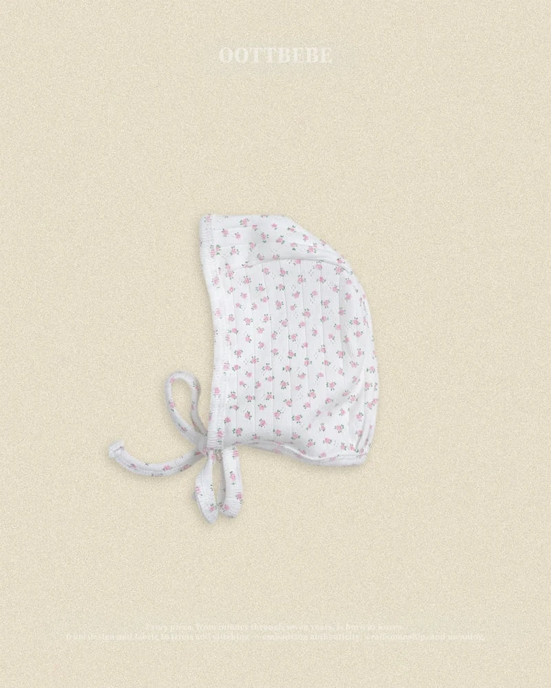 Oott Bebe - Korean Baby Fashion - #babyclothing - Coco Flower Bonnet (Bebe) - 3
