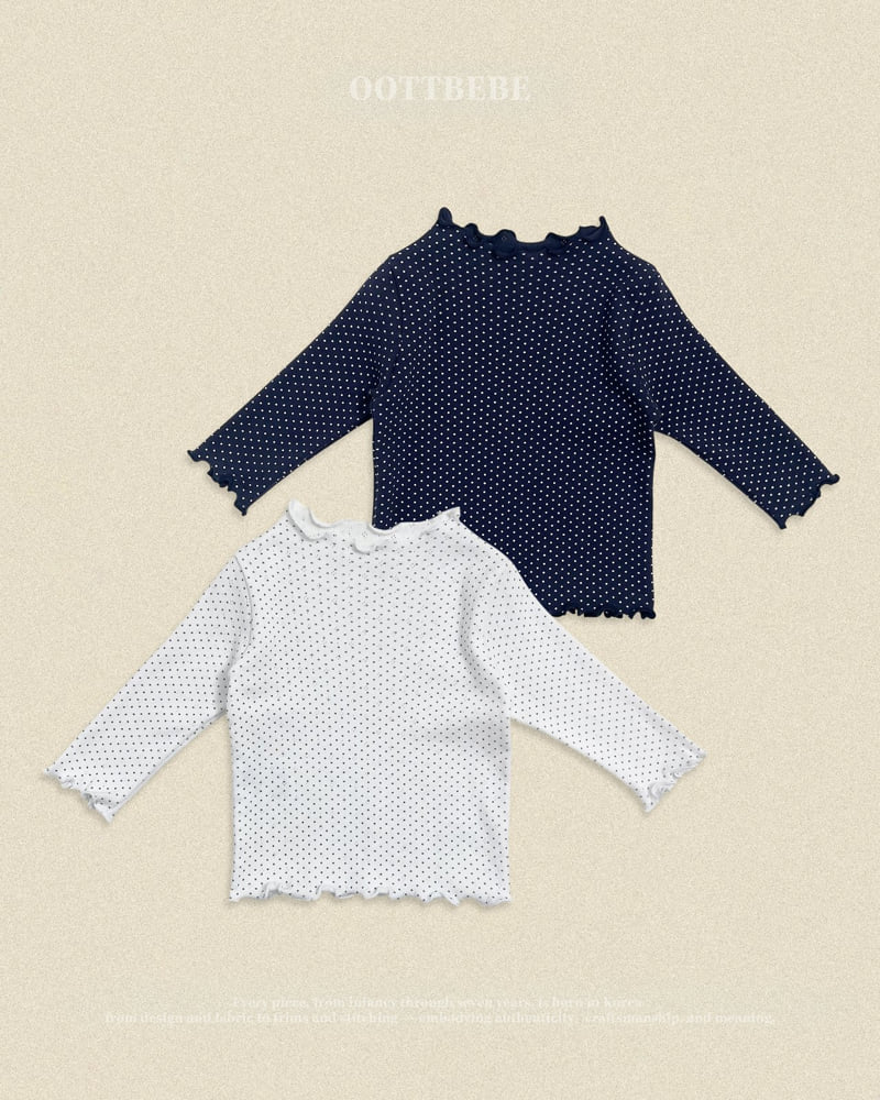 Oott Bebe - Korean Baby Fashion - #babyclothing - Dot Wave Tee