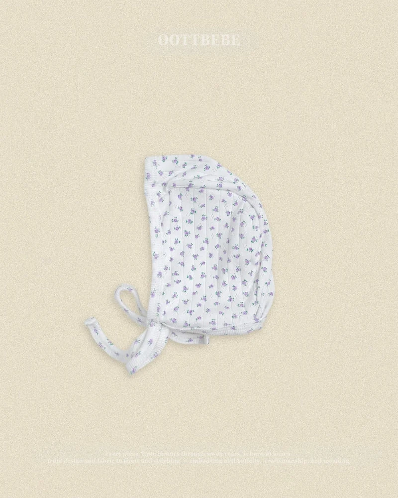 Oott Bebe - Korean Baby Fashion - #babyclothing - Coco Flower Bonnet (Bebe) - 4