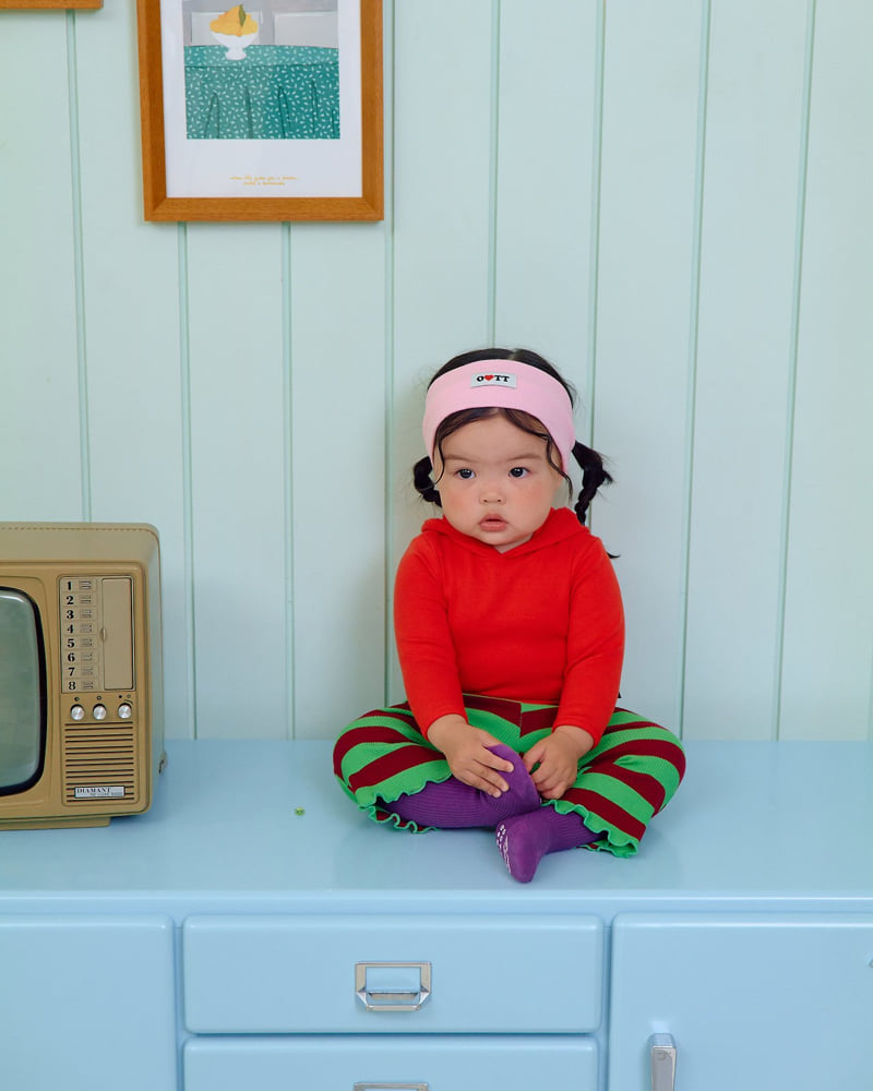 Oott Bebe - Korean Baby Fashion - #babyfashion - Retro Hooded Slim Tee - 6
