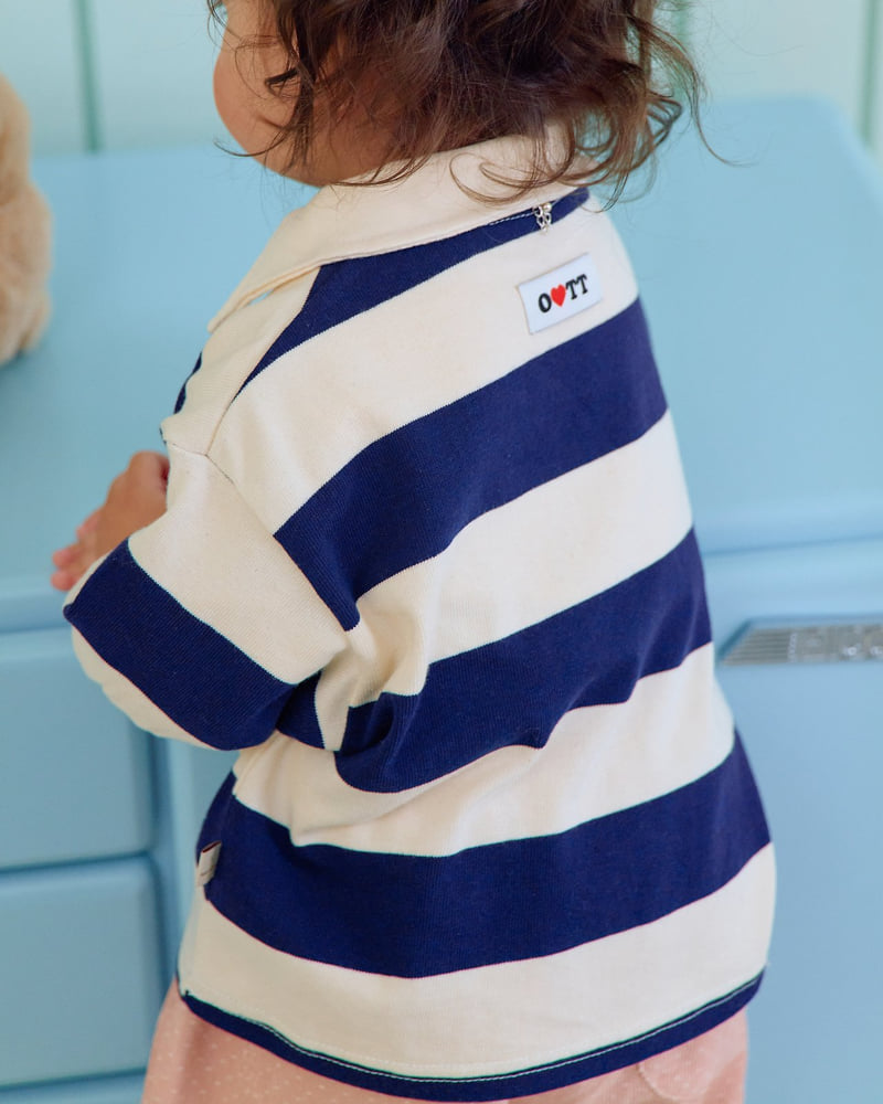 Oott Bebe - Korean Baby Fashion - #babyfashion - Play Rugby Collar Tee - 12