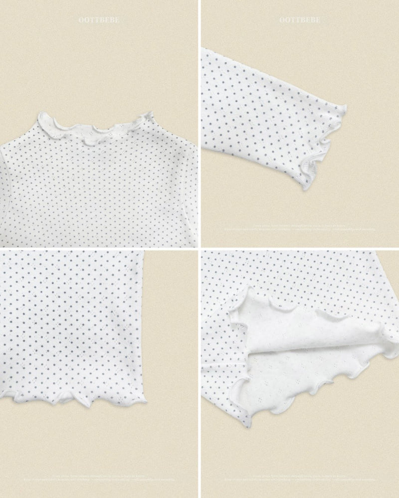 Oott Bebe - Korean Baby Fashion - #babyfever - Dot Wave Tee - 3