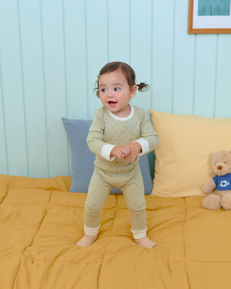 Oott Bebe - Korean Baby Fashion - #babygirlfashion - Chou Chou Dot Easywear - 12