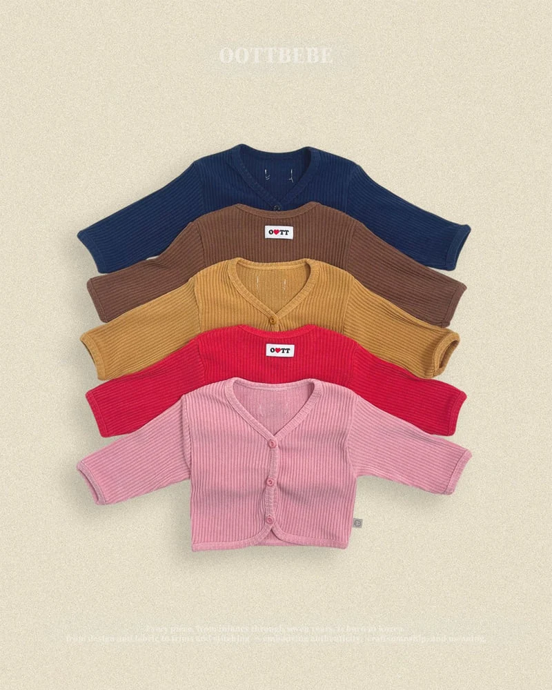 Oott Bebe - Korean Baby Fashion - #babygirlfashion - Haribo Ribbed Cardigan