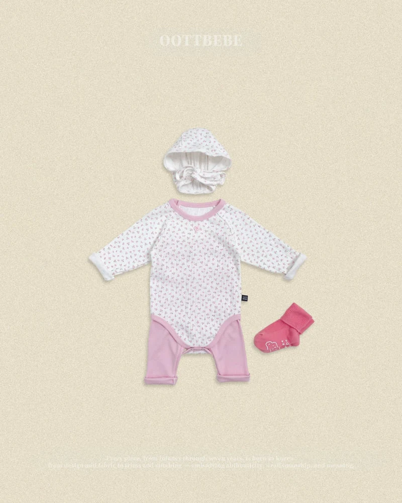 Oott Bebe - Korean Baby Fashion - #babygirlfashion - Coco Flower Bonnet (Bebe) - 6