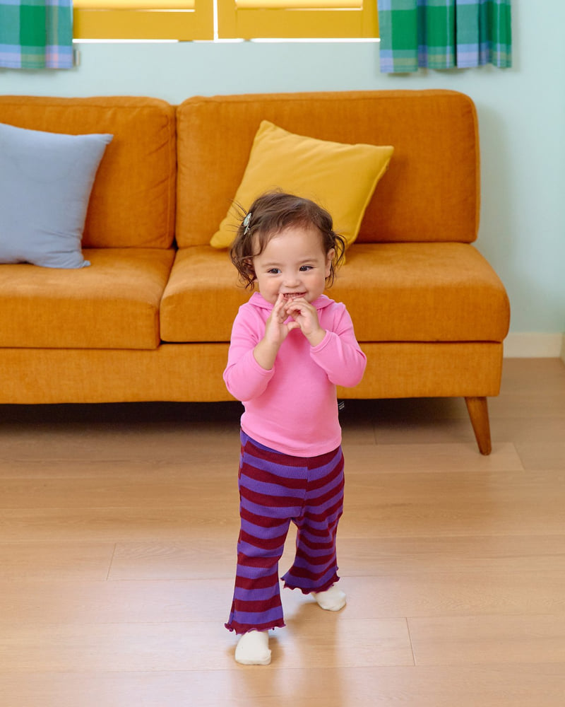 Oott Bebe - Korean Baby Fashion - #babygirlfashion - Retro Hooded Slim Tee - 8