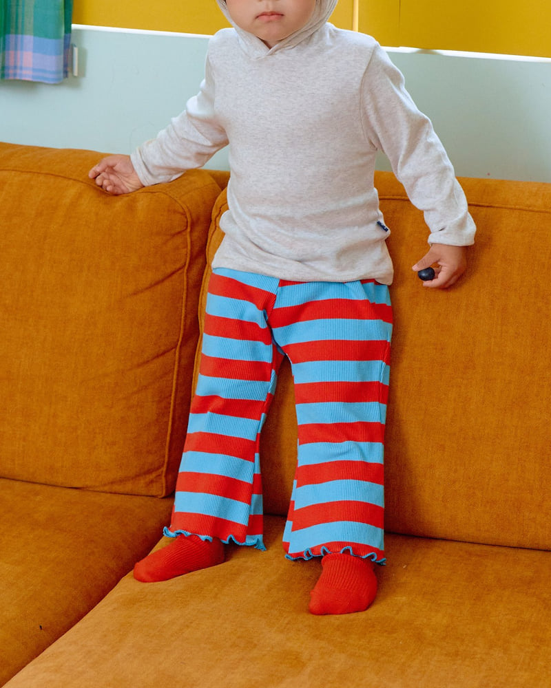 Oott Bebe - Korean Baby Fashion - #babylifestyle - Kitsch Pop Ribbed Bootcut Pants - 8