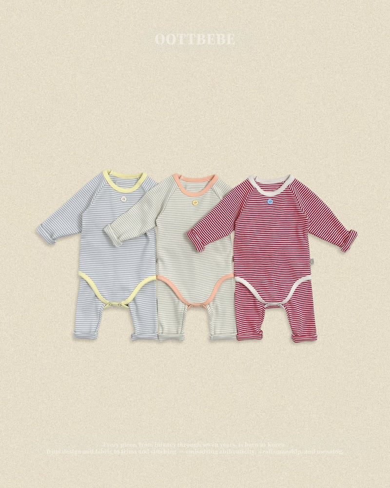 Oott Bebe - Korean Baby Fashion - #babylifestyle - Vanilla Latte Bodysuit (Bebe)