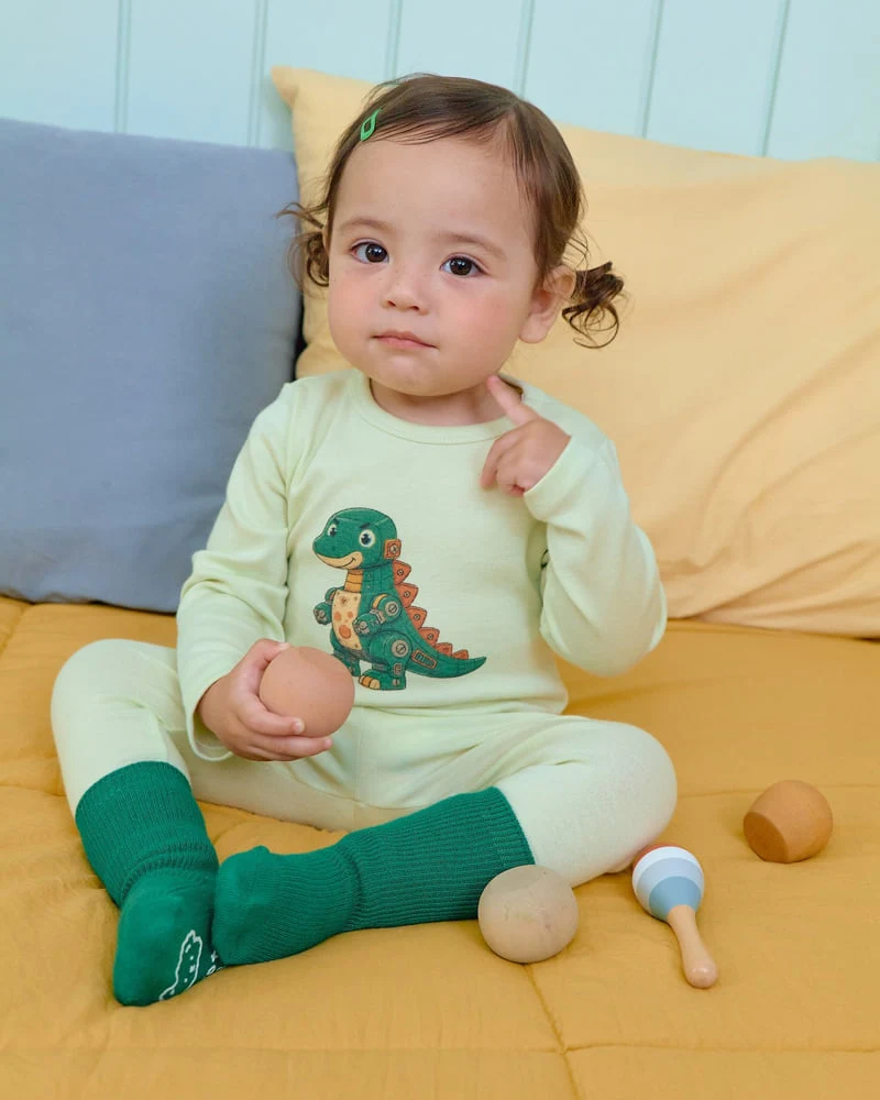 Oott Bebe - Korean Baby Fashion - #babyoninstagram - Robot Dino Easywear - 12