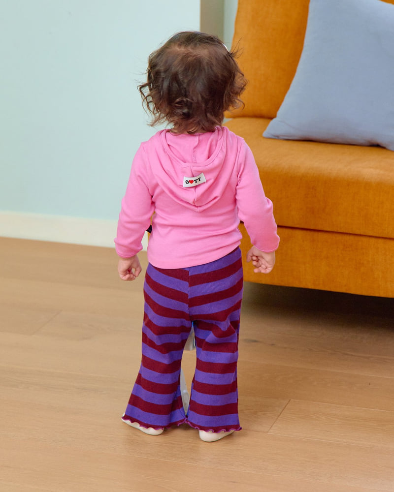 Oott Bebe - Korean Baby Fashion - #babyoninstagram - Kitsch Pop Ribbed Bootcut Pants - 9