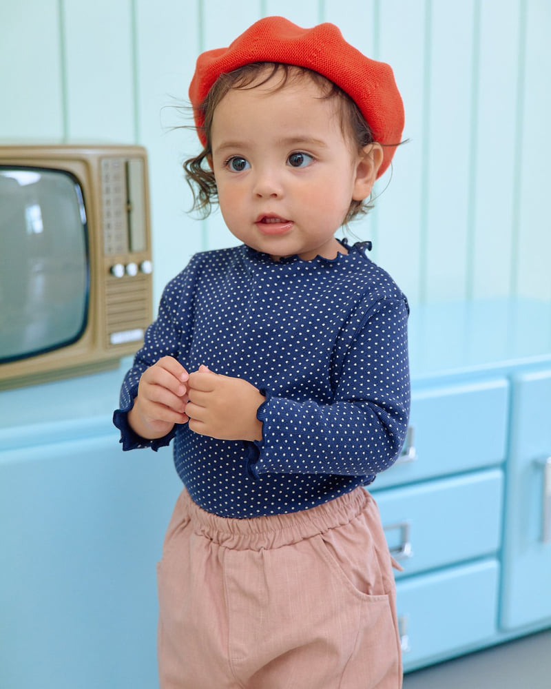 Oott Bebe - Korean Baby Fashion - #babyoninstagram - Dot Wave Tee - 6