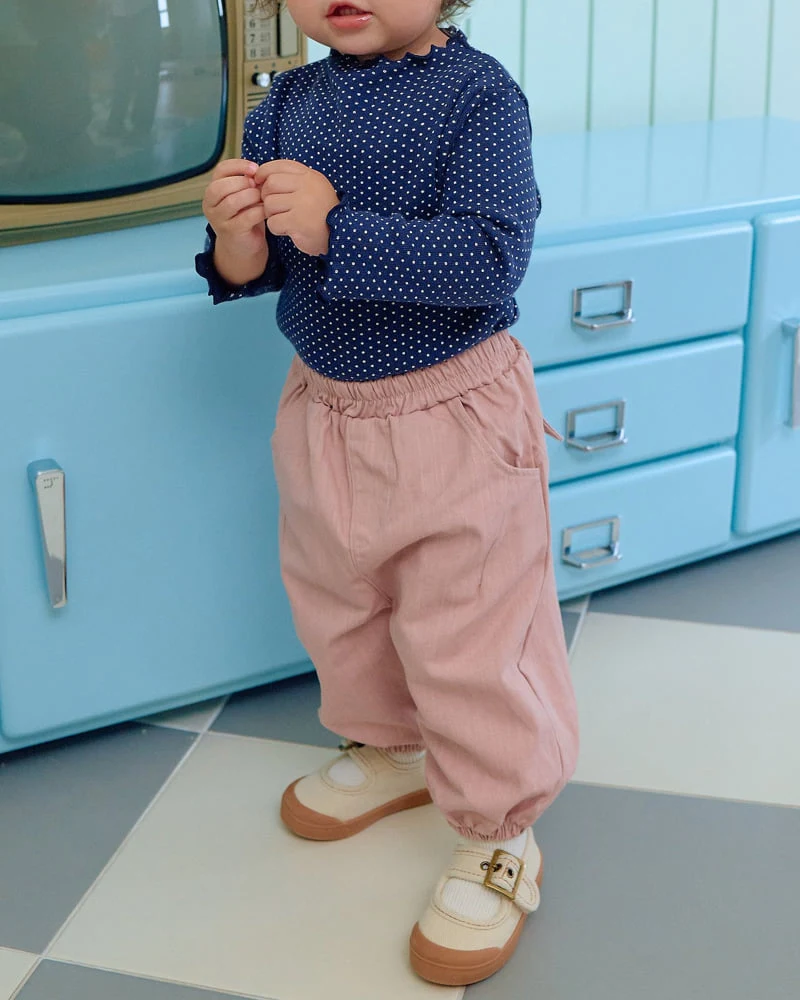 Oott Bebe - Korean Baby Fashion - #babyoninstagram - Hip Slub Pants - 5