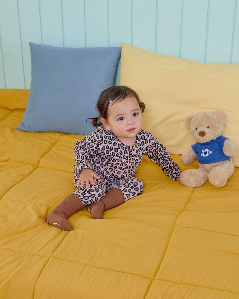 Oott Bebe - Korean Baby Fashion - #babyootd - Little Leopard Easywear - 9
