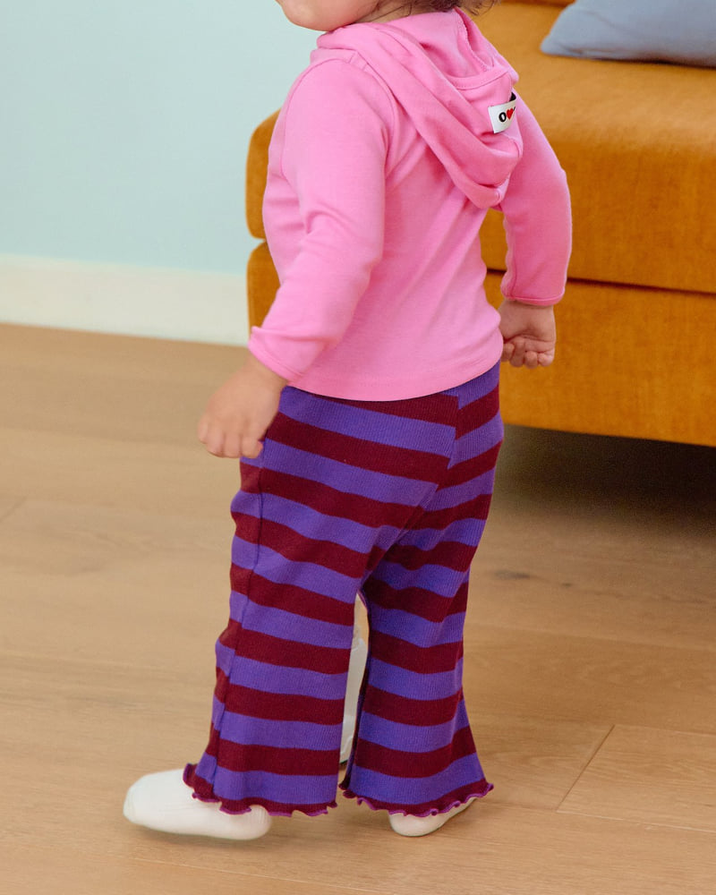 Oott Bebe - Korean Baby Fashion - #babyootd - Kitsch Pop Ribbed Bootcut Pants - 10