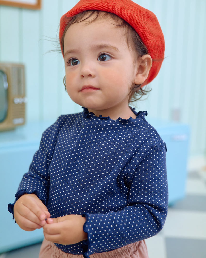 Oott Bebe - Korean Baby Fashion - #babyootd - Dot Wave Tee - 7