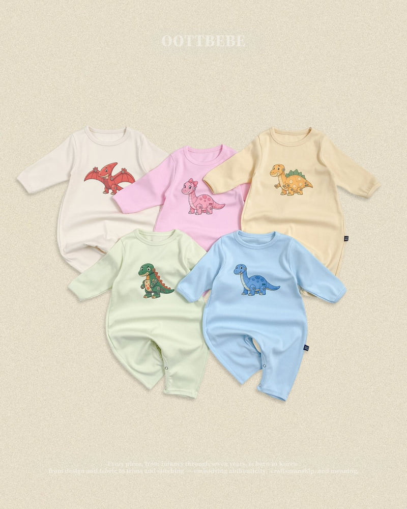 Oott Bebe - Korean Baby Fashion - #babyoutfit - Robot Dino Full Bodysuit (Bebe)