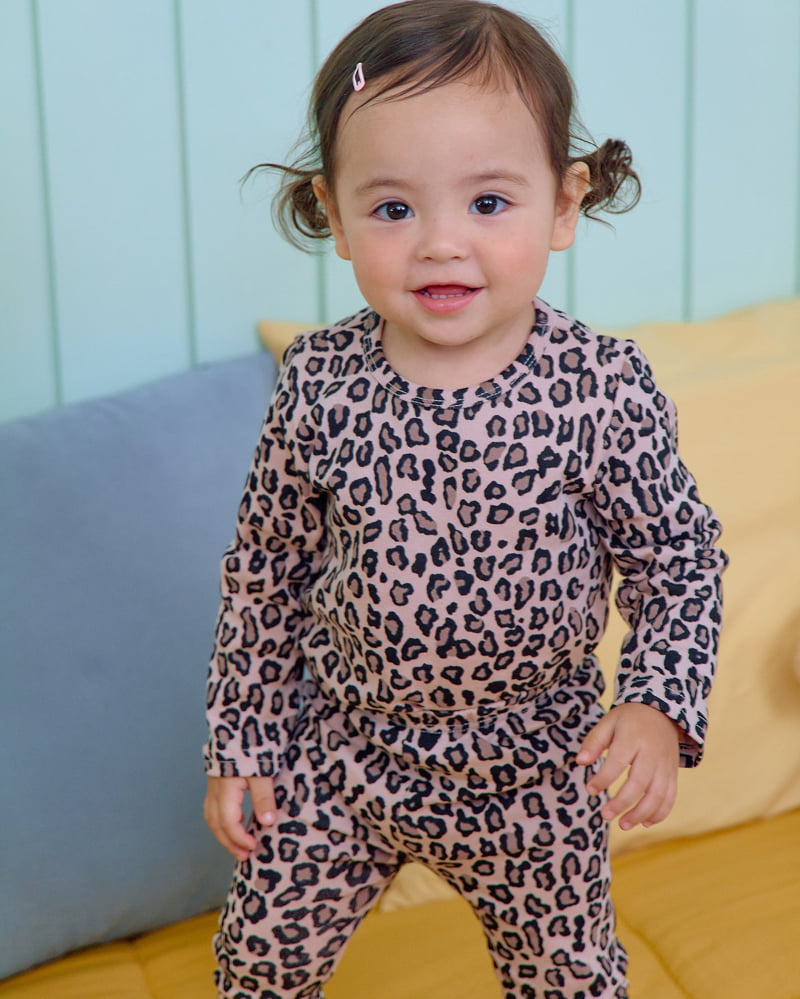 Oott Bebe - Korean Baby Fashion - #babyoutfit - Little Leopard Easywear - 10