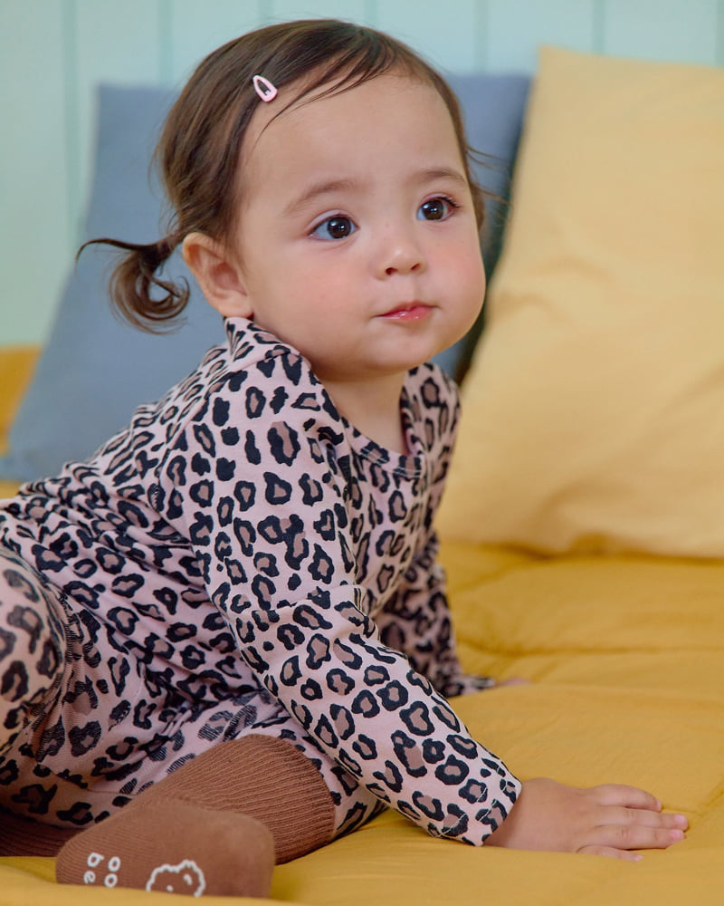 Oott Bebe - Korean Baby Fashion - #babyoutfit - Little Leopard Easywear - 11