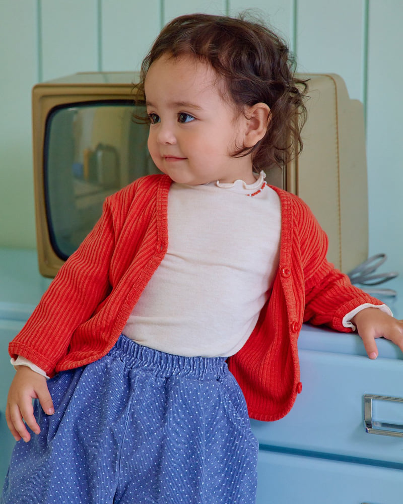 Oott Bebe - Korean Baby Fashion - #babyoutfit - Haribo Ribbed Cardigan - 6