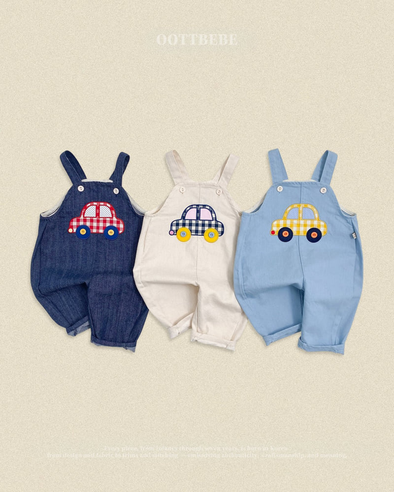 Oott Bebe - Korean Baby Fashion - #babyoutfit - Vroom Denim Overalls