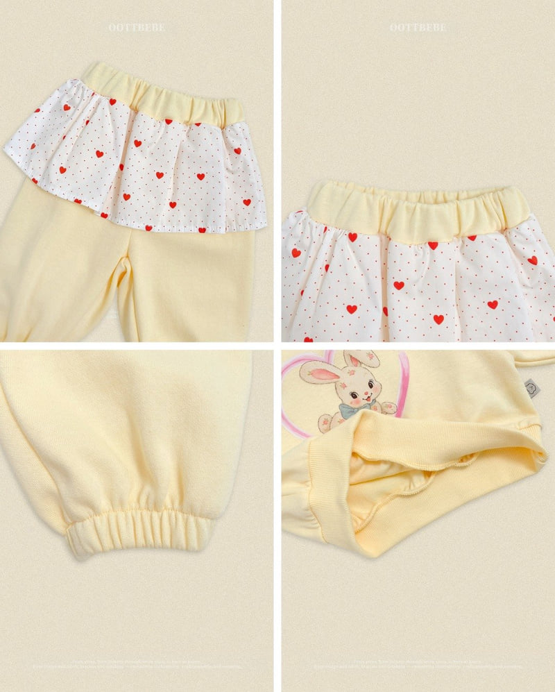 Oott Bebe - Korean Baby Fashion - #babyootd - Cute Rabbit Set - 4