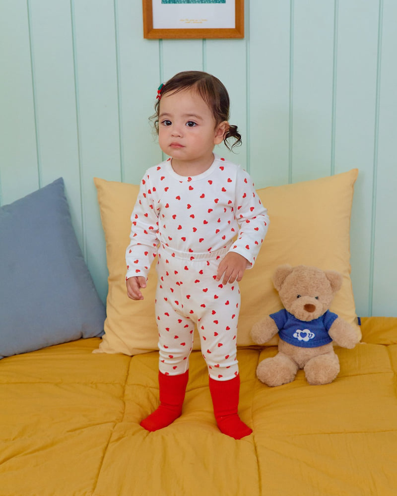Oott Bebe - Korean Baby Fashion - #babyoutfit - Petit Heart Easywear - 7
