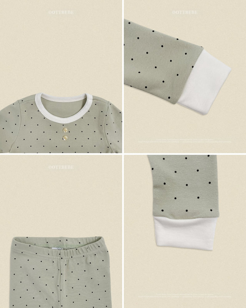 Oott Bebe - Korean Baby Fashion - #babywear - Chou Chou Dot Easywear - 3