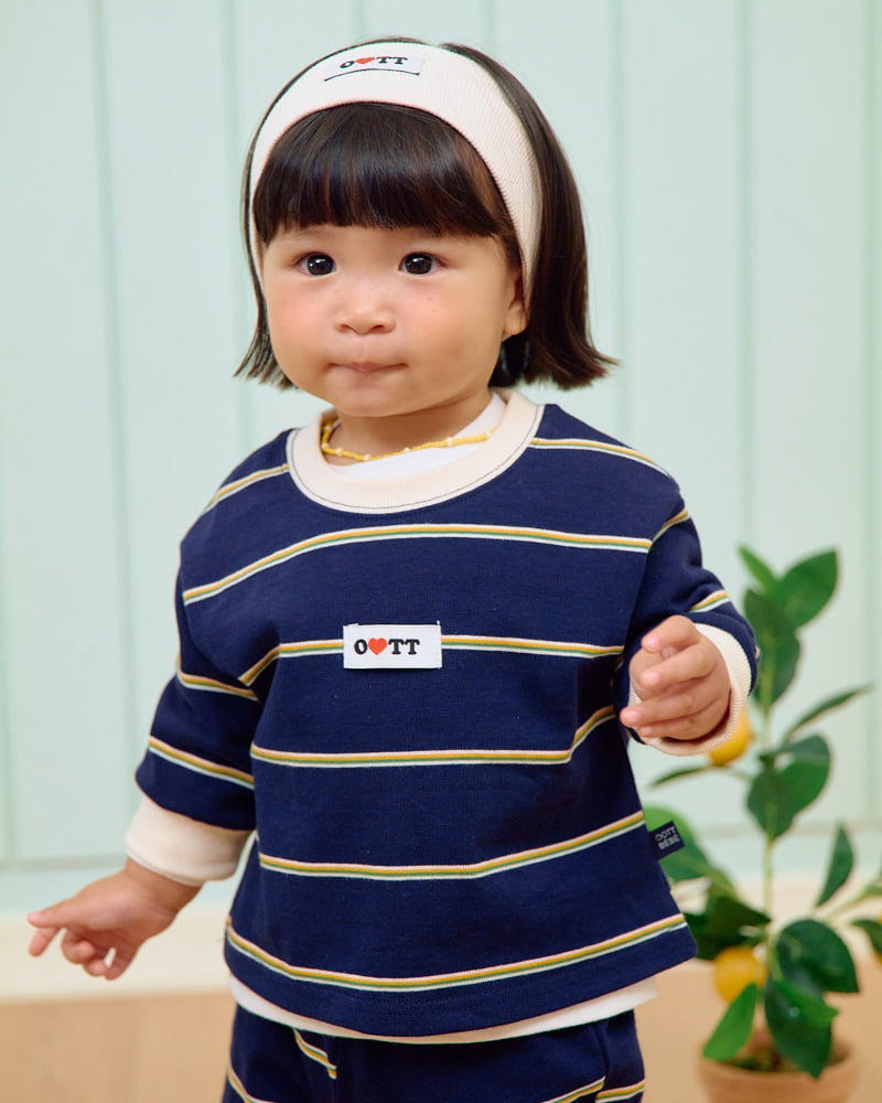 Oott Bebe - Korean Baby Fashion - #babywear - Rookie Striped Set - 8