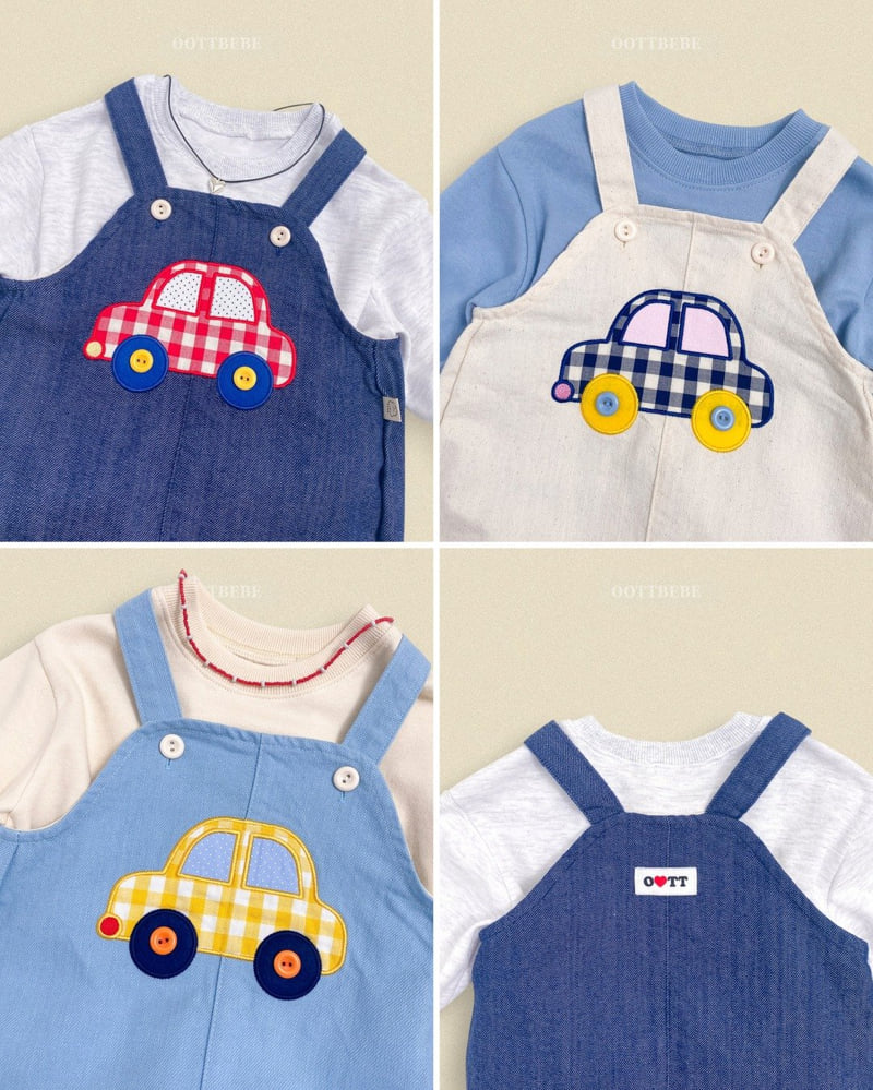 Oott Bebe - Korean Baby Fashion - #onlinebabyboutique - Vroom Denim Overalls - 3