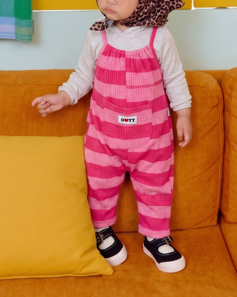 Oott Bebe - Korean Baby Fashion - #onlinebabyboutique - Pippi Overalls - 12