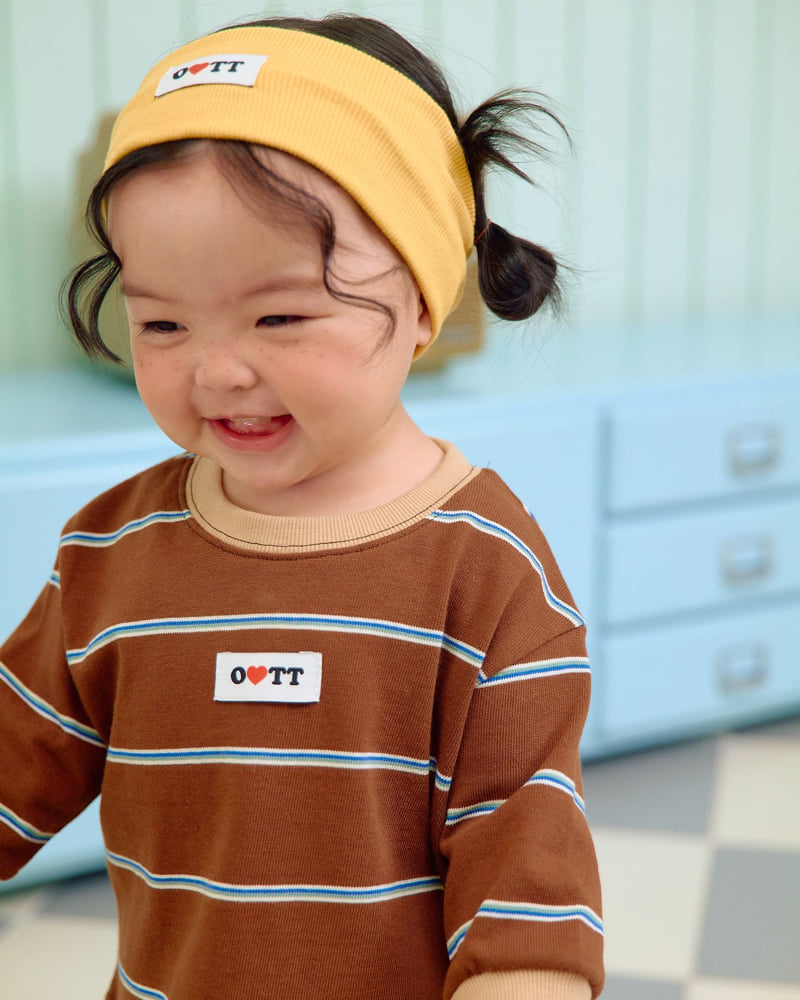 Oott Bebe - Korean Baby Fashion - #onlinebabyboutique - Rookie Striped Set - 9