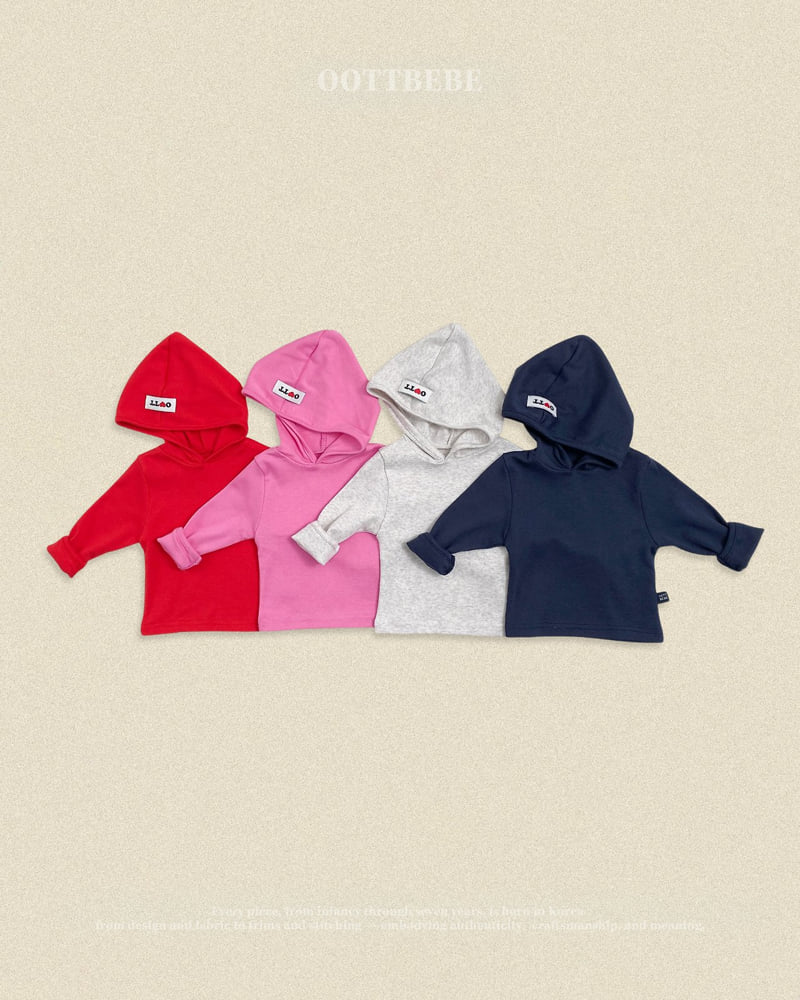 Oott Bebe - Korean Baby Fashion - #onlinebabyshop - Retro Hooded Slim Tee