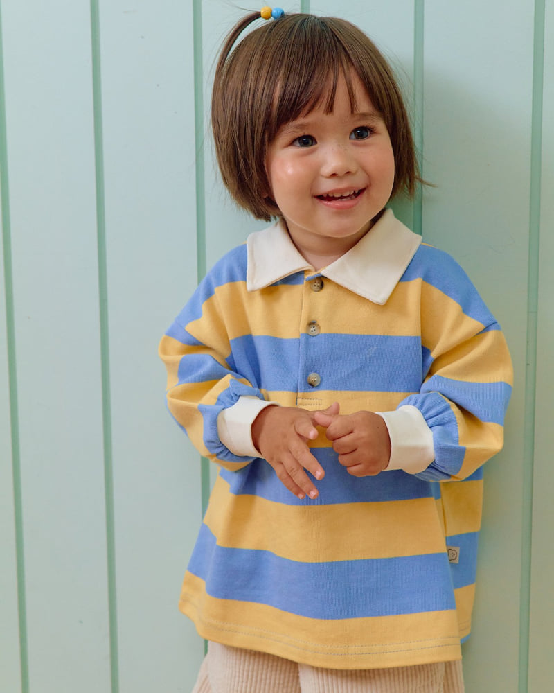 Oott Bebe - Korean Baby Fashion - #onlinebabyshop - Play Rugby Collar Tee - 7