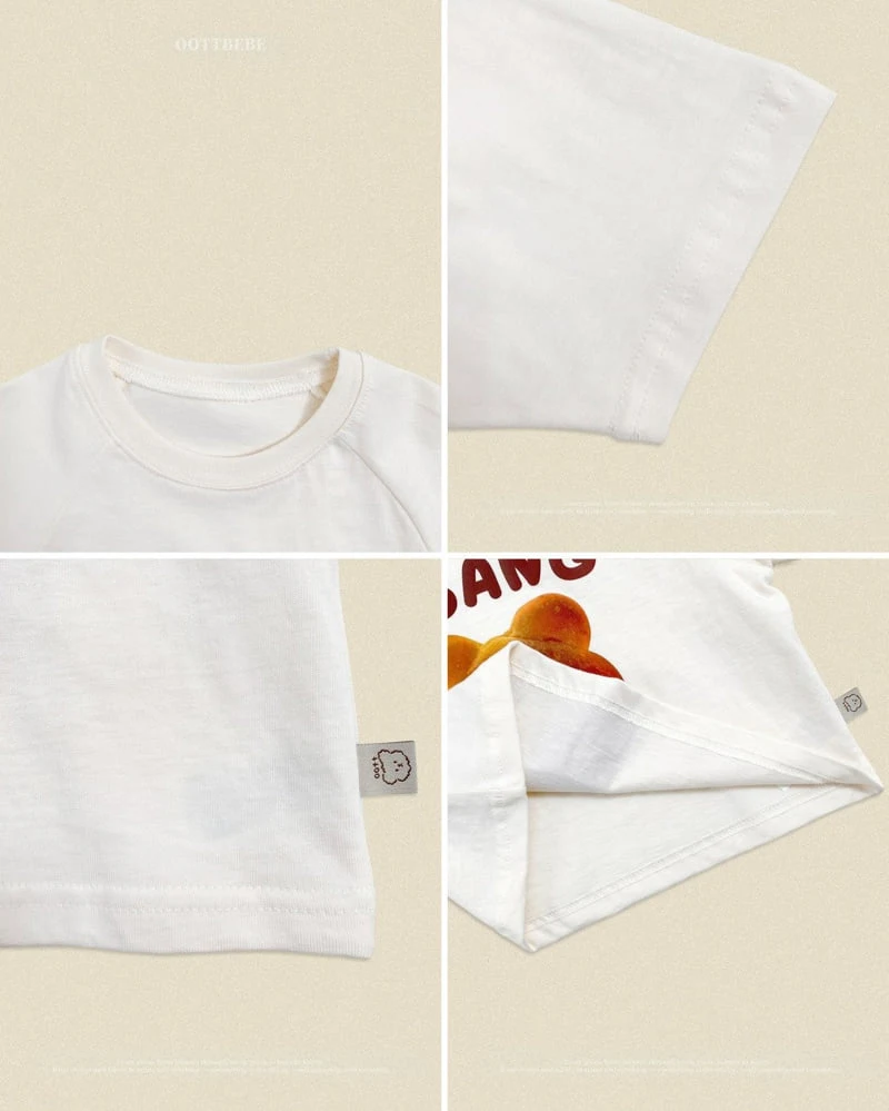 Oott Bebe - Korean Baby Fashion - #onlinebabyshop - Bread Raglan Tee (Kids) - 3