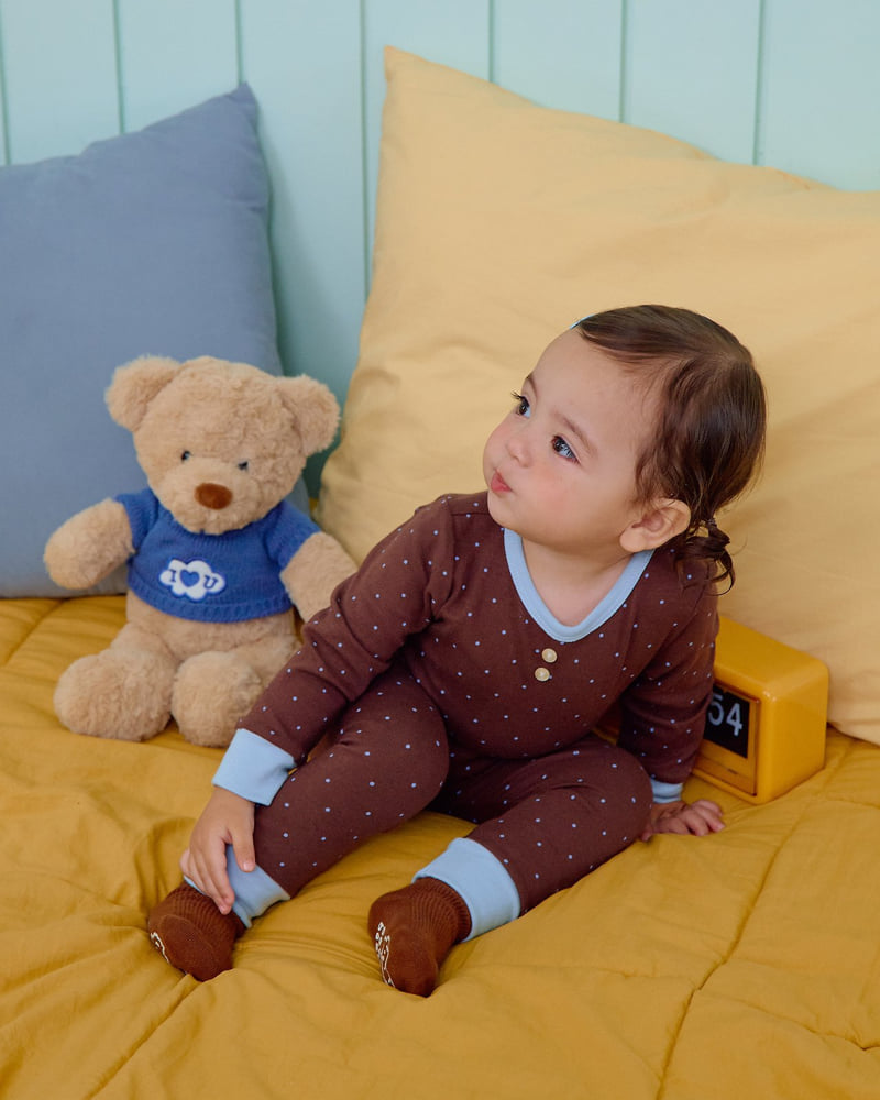 Oott Bebe - Korean Baby Fashion - #smilingbaby - Chou Chou Dot Easywear - 6