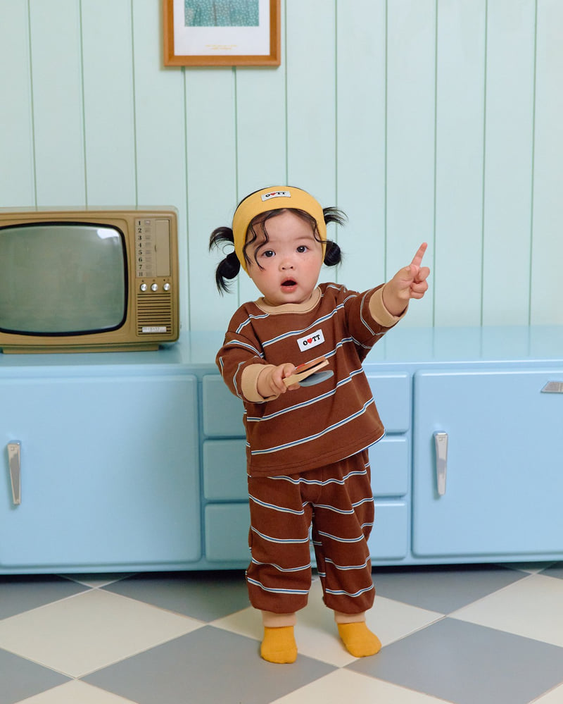 Oott Bebe - Korean Baby Fashion - #smilingbaby - Rookie Striped Set - 11