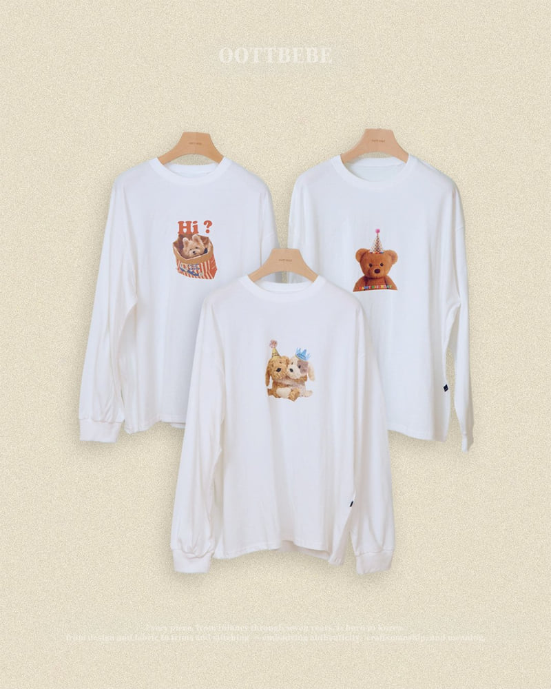 Oott Bebe - Korean Women Fashion - #momslook - Puppy Series Tee (Adult)