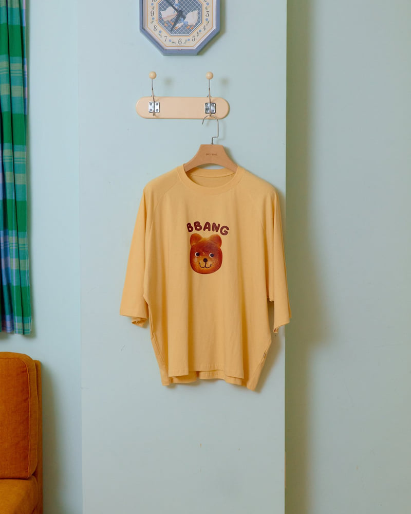 Oott Bebe - Korean Women Fashion - #momslook - Bread Raglan Tee (Adult) - 5