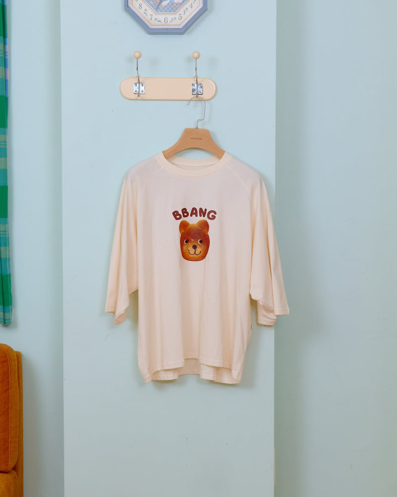Oott Bebe - Korean Women Fashion - #momslook - Bread Raglan Tee (Adult) - 4