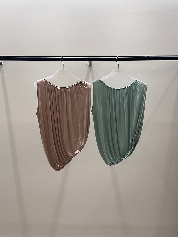 Ouppt - Korean Women Fashion - #momslook - Shining Asymmetrical Tee