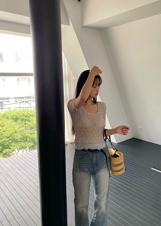 Ouppt - Korean Women Fashion - #momslook - Maple Place Tee - 12