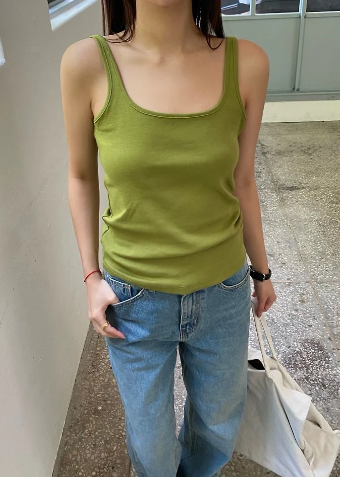 Ouppt - Korean Women Fashion - #momslook - Double Ring Sleeveless - 8