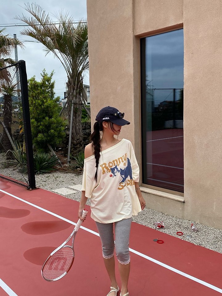 Ouppt - Korean Women Fashion - #momslook - Ronnie Cat Tee - 6