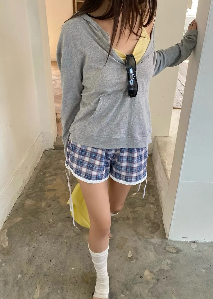 Ouppt - Korean Women Fashion - #momslook - Spring Check Shorts - 11