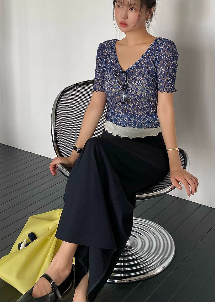 Ouppt - Korean Women Fashion - #restrostyle - Maple Place Tee - 3
