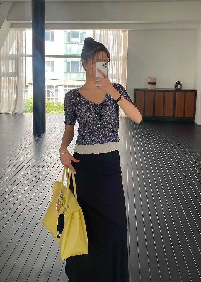 Ouppt - Korean Women Fashion - #restrostyle - Maple Place Tee - 4