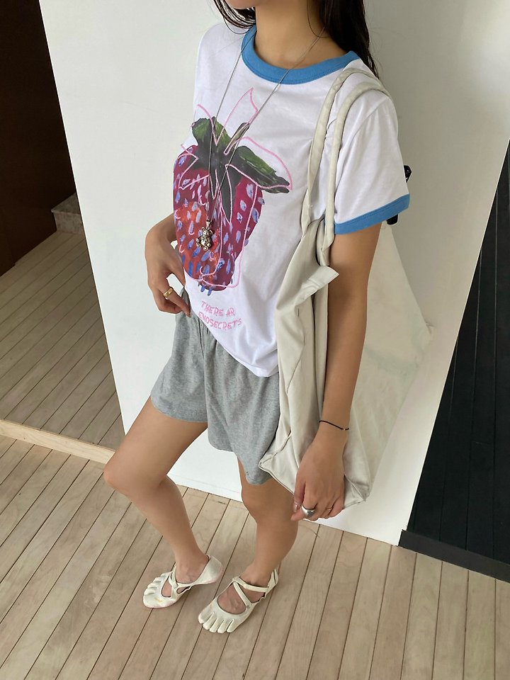Ouppt - Korean Women Fashion - #shopsmall - Strawberry Tee - 10