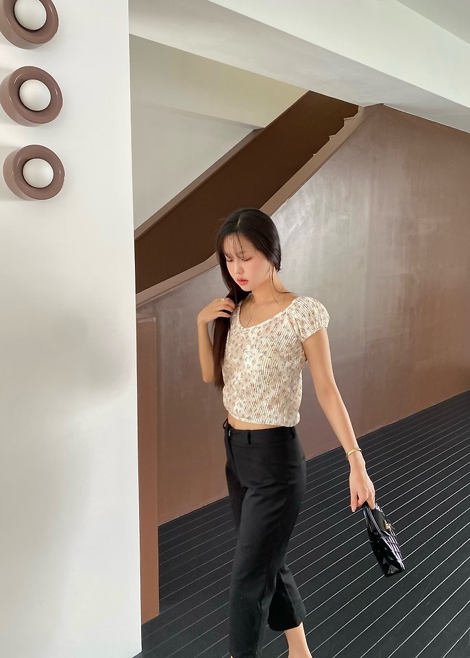 Ouppt - Korean Women Fashion - #thatsdarling - Whale Flower Tee - 9