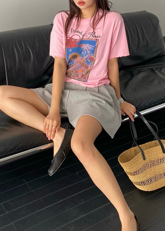 Ouppt - Korean Women Fashion - #womensfashion - Bumblebee Distressed Tee - 2