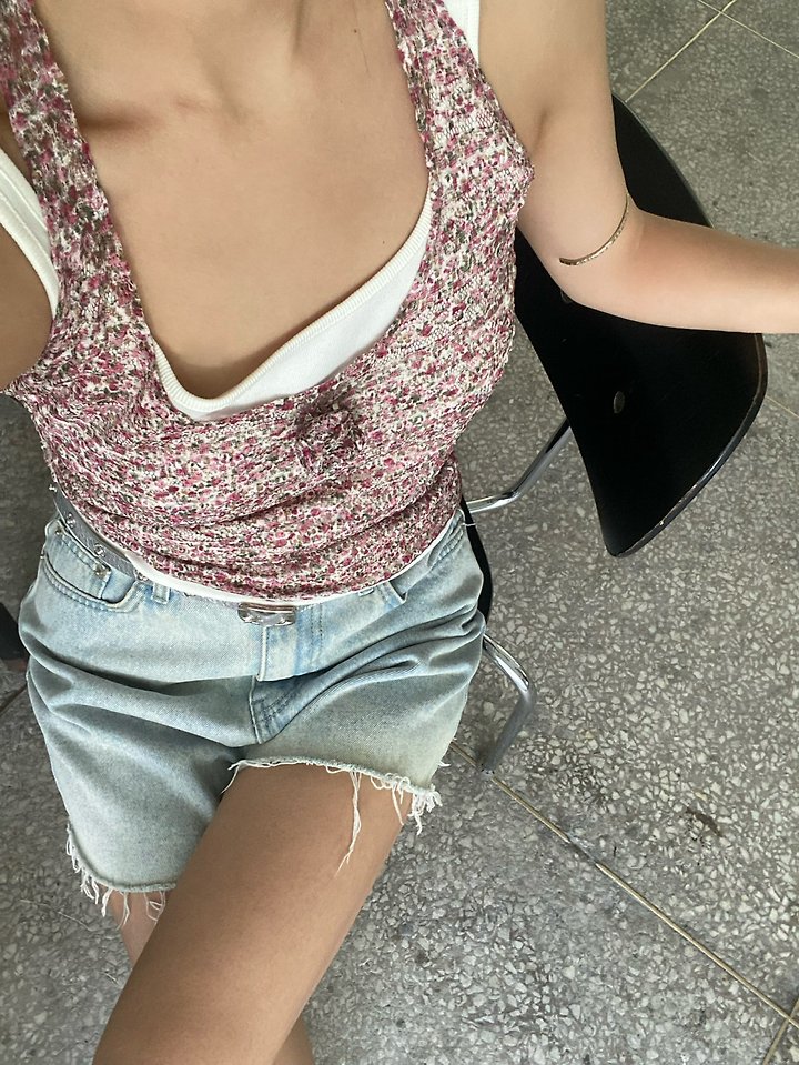 Ouppt - Korean Women Fashion - #womensfashion - Howl Flower Sleeveless - 11